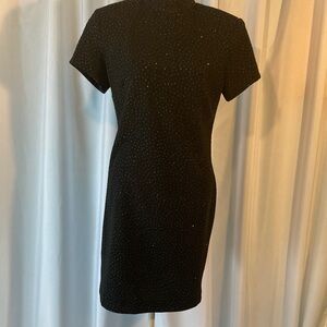 Vintage Elegant Sparkly Classy Party Cruise Wedding Special Event Black Dress